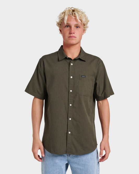 Quick Silver Shoreline Classic Short Sleeve Shirt - Grape Leaf