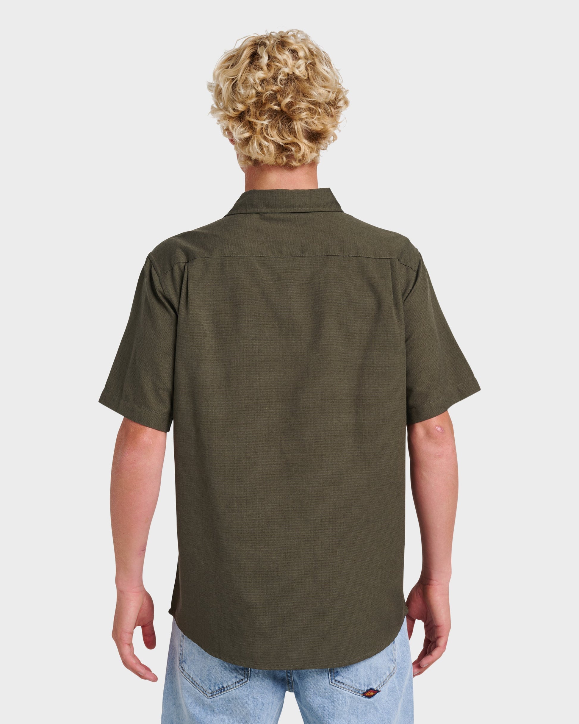 Quick Silver Shoreline Classic Short Sleeve Shirt - Grape Leaf