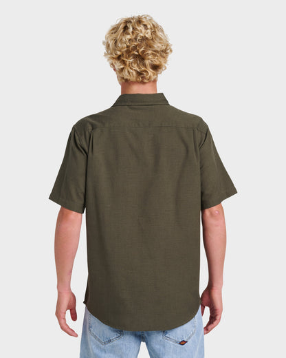 Quick Silver Shoreline Classic Short Sleeve Shirt - Grape Leaf