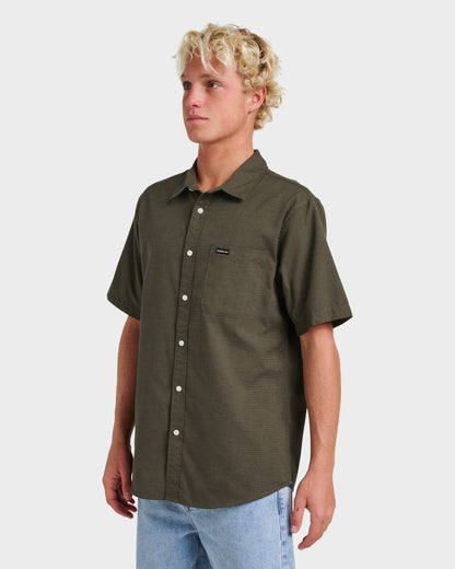 Quick Silver Shoreline Classic Short Sleeve Shirt - Grape Leaf