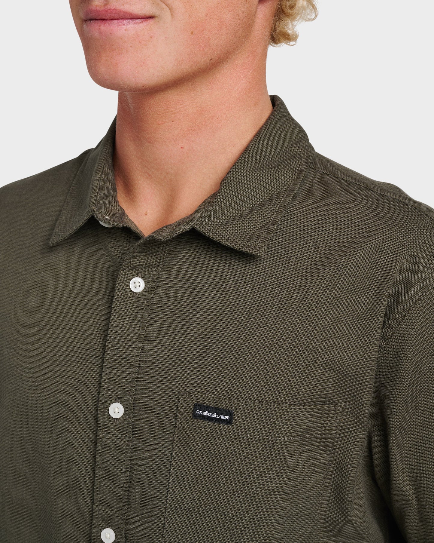 Quick Silver Shoreline Classic Short Sleeve Shirt - Grape Leaf