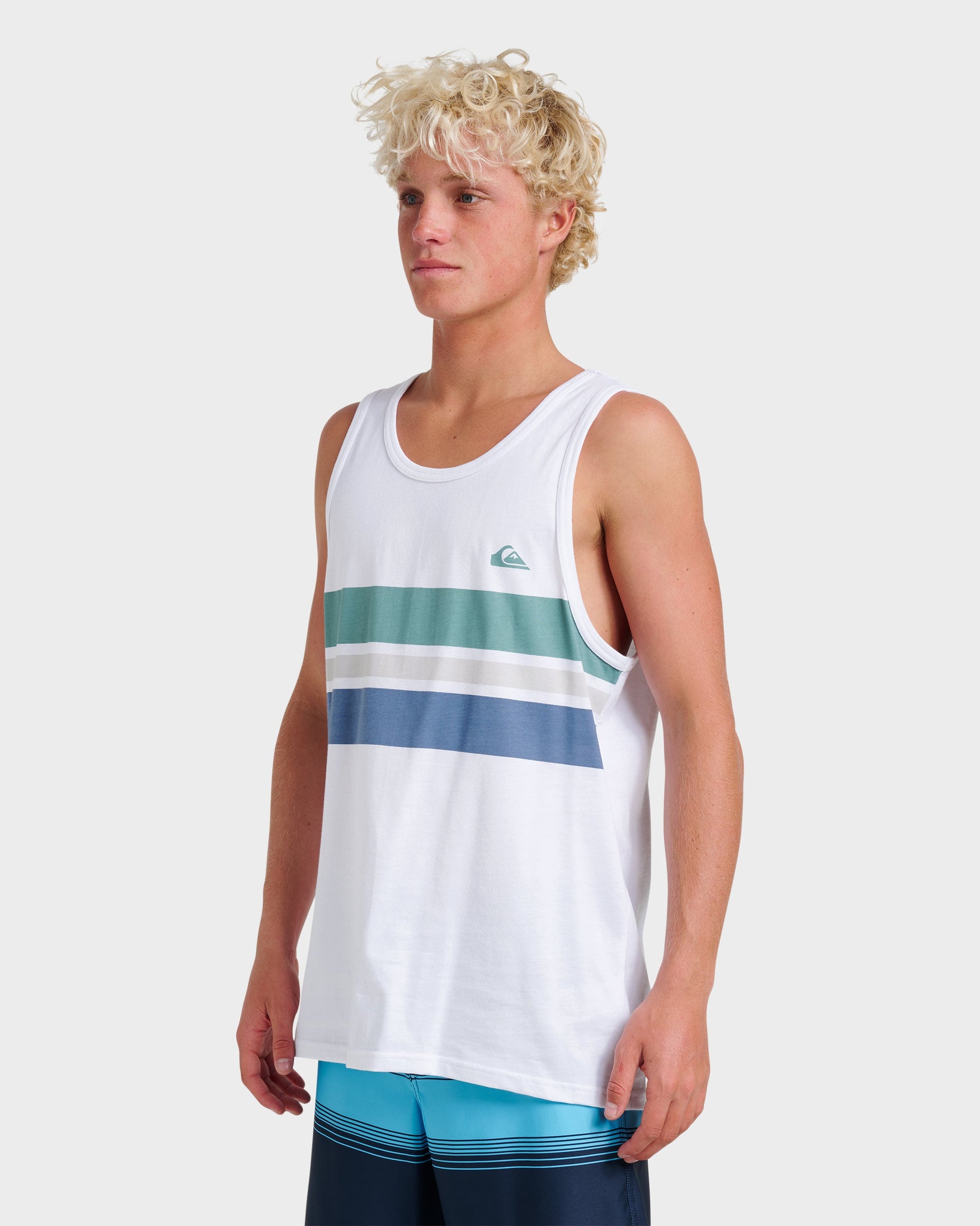 Quick Silver Og Stripe Tank - White