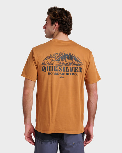 Quick Silver Going Leftpigment Dye T-Shirt - Almond