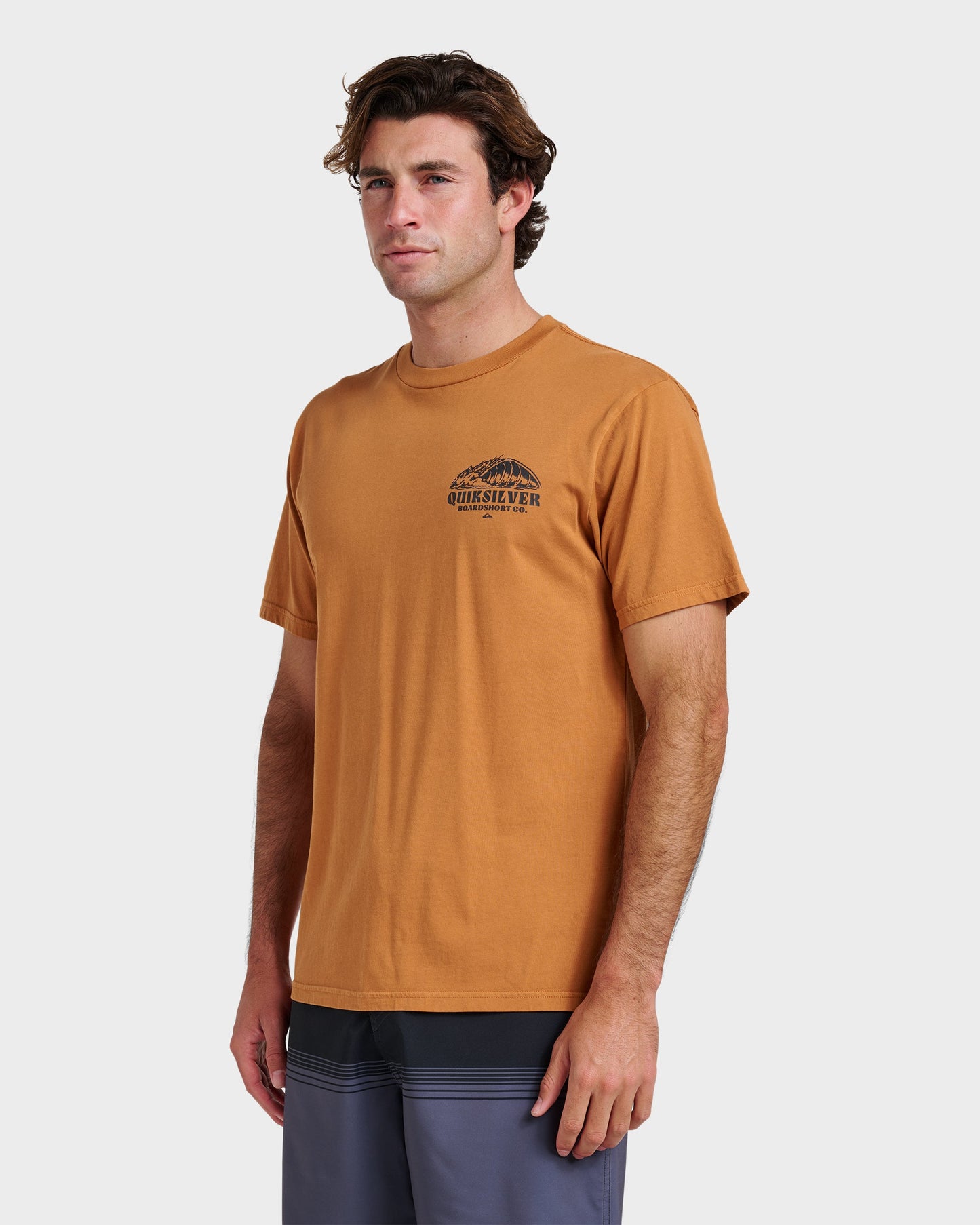 Quick Silver Going Leftpigment Dye T-Shirt - Almond