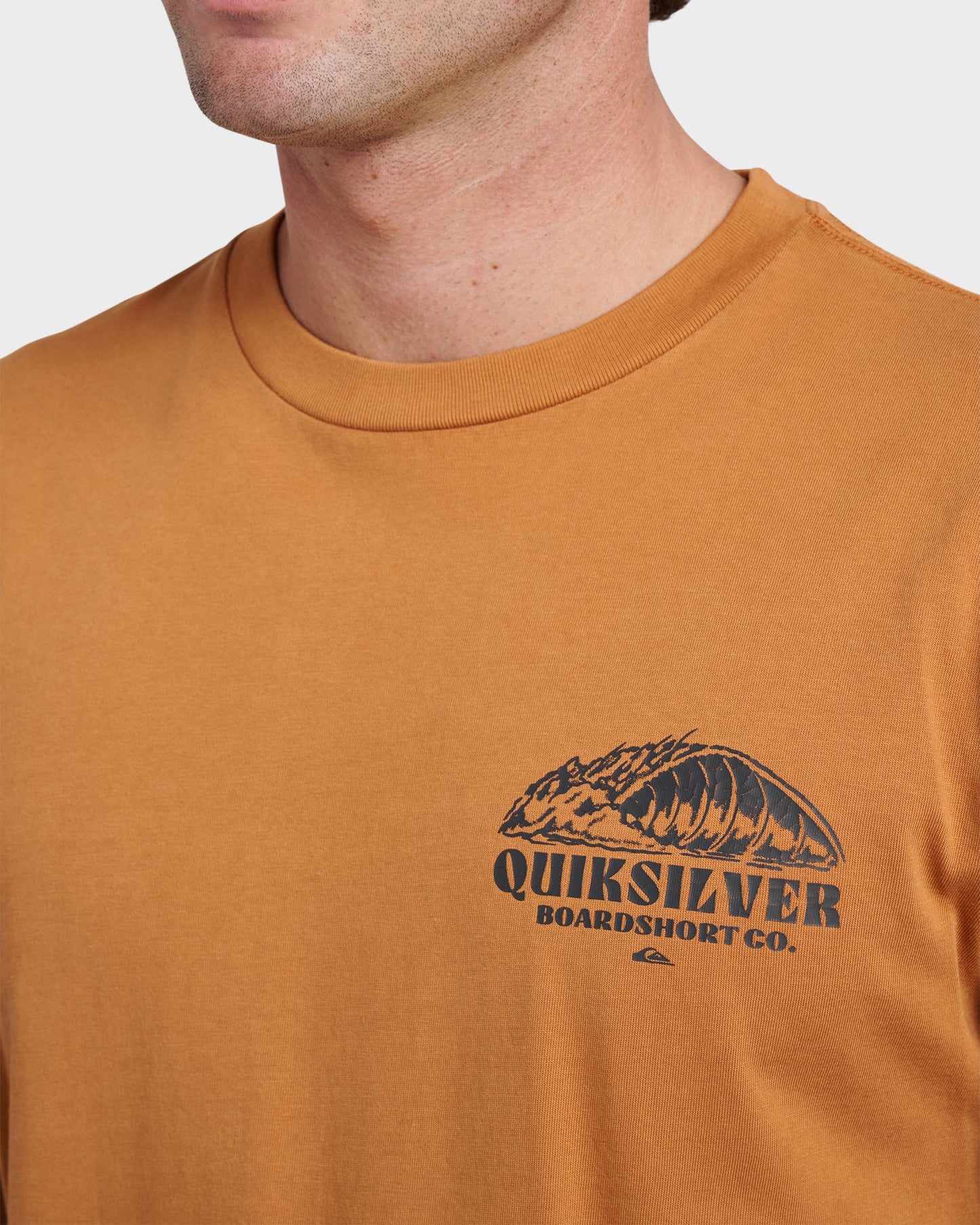 Quick Silver Going Leftpigment Dye T-Shirt - Almond