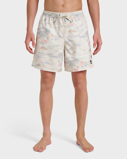 Quick Silver Everyday Tropical Surf 17" Swim Trunks - Moonstruck