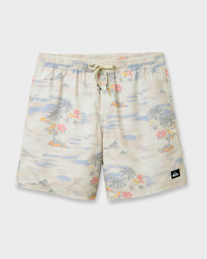 Quick Silver Everyday Tropical Surf 17" Swim Trunks - Moonstruck