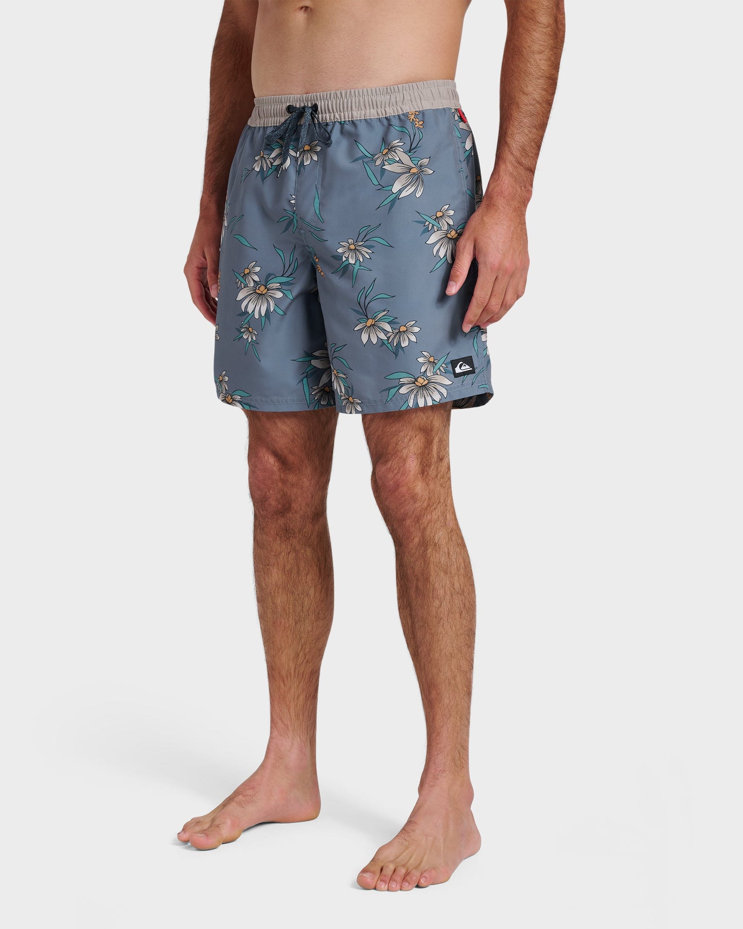 Quick Silver Everyday Coastal Flora 17" Swim Trunks - China Blue