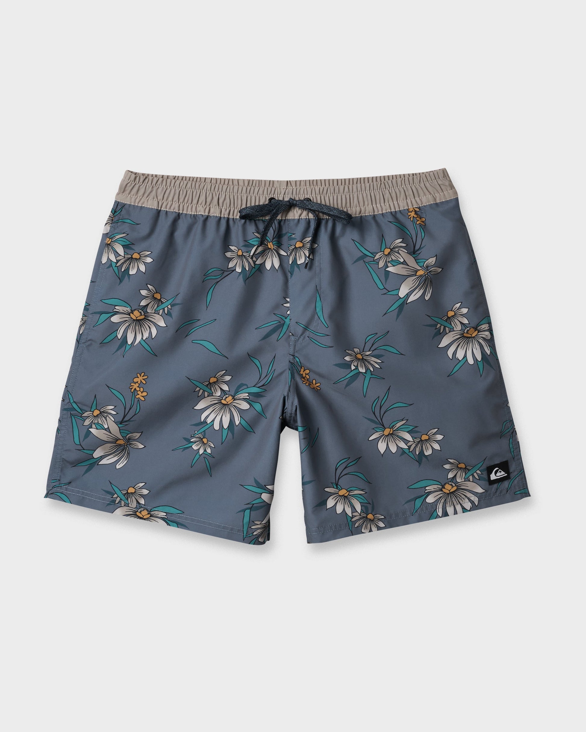 Quick Silver Everyday Coastal Flora 17" Swim Trunks - China Blue