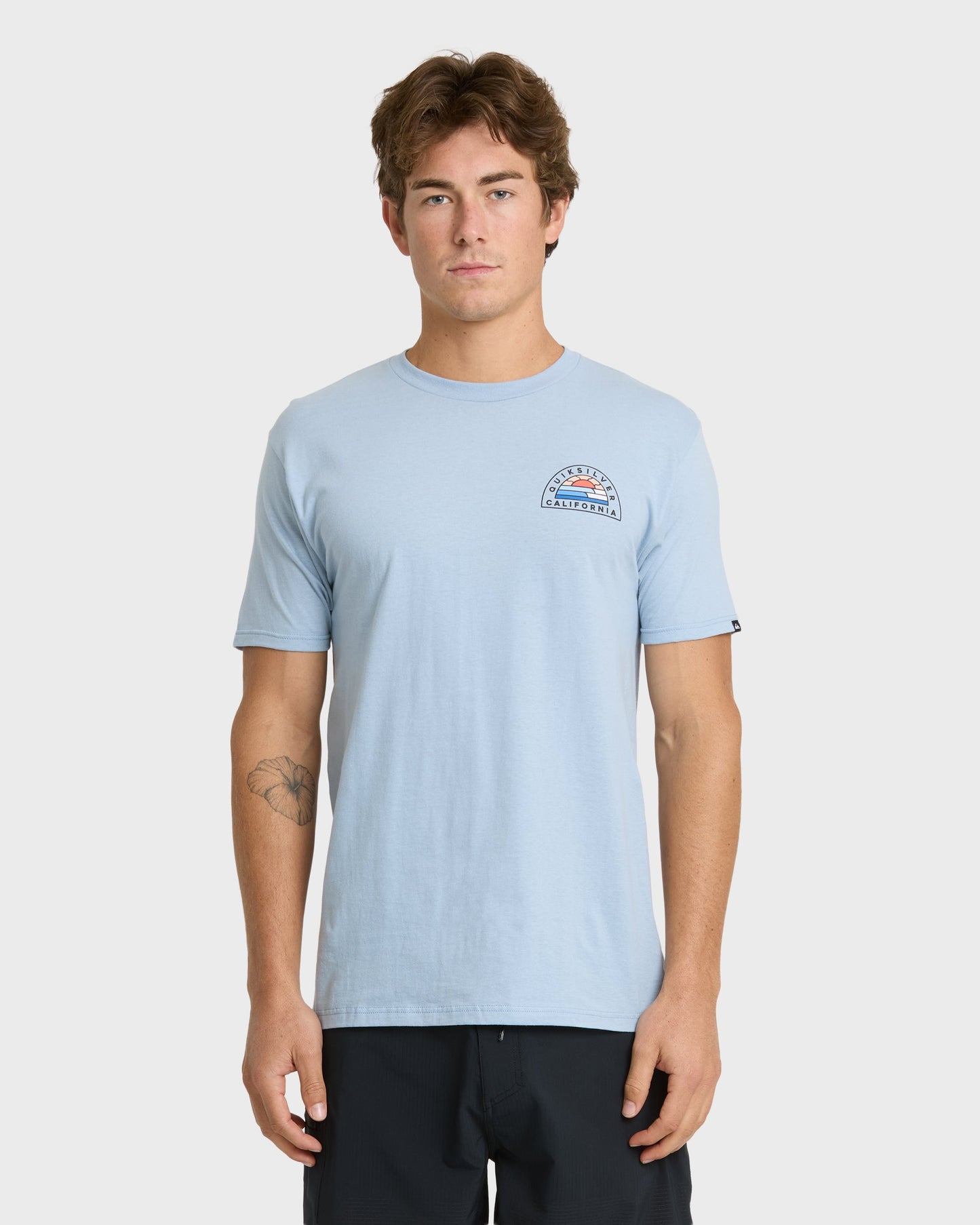Quick Silver Ca Peelers T-Shirt - Ashley Blue