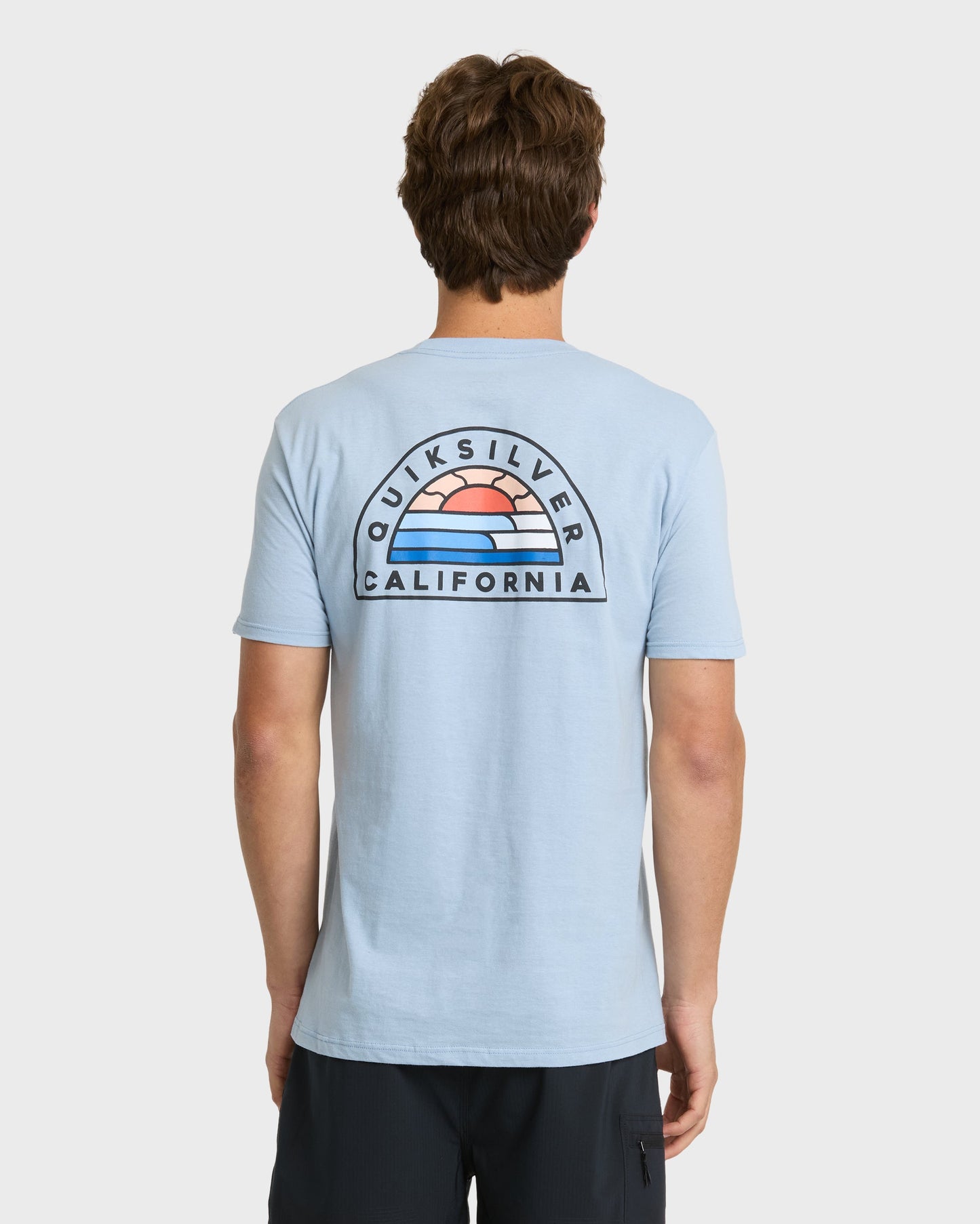 Quick Silver Ca Peelers T-Shirt - Ashley Blue