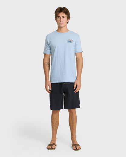 Quick Silver Ca Peelers T-Shirt - Ashley Blue