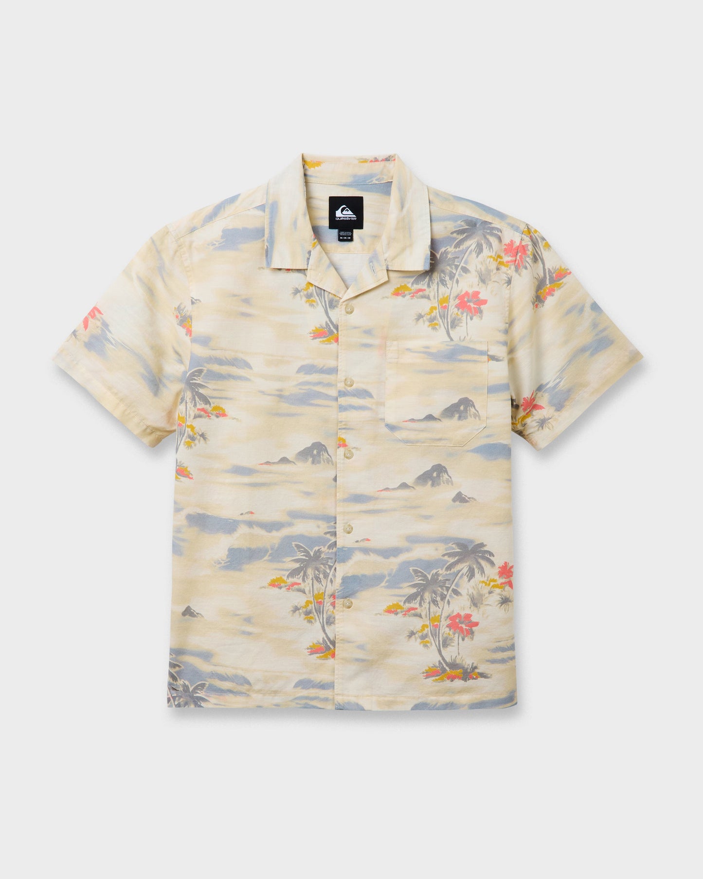 Quick Silver Tropical Surf Casual Short Sleeve Shirt - Birch