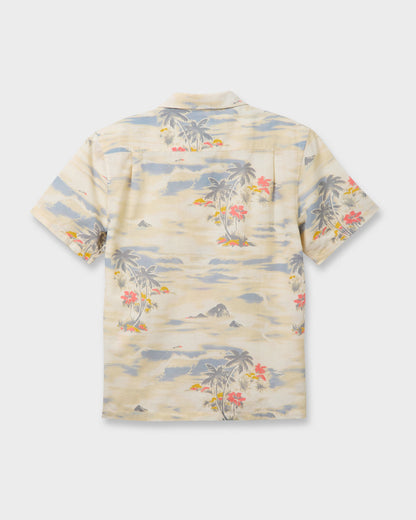 Quick Silver Tropical Surf Casual Short Sleeve Shirt - Birch