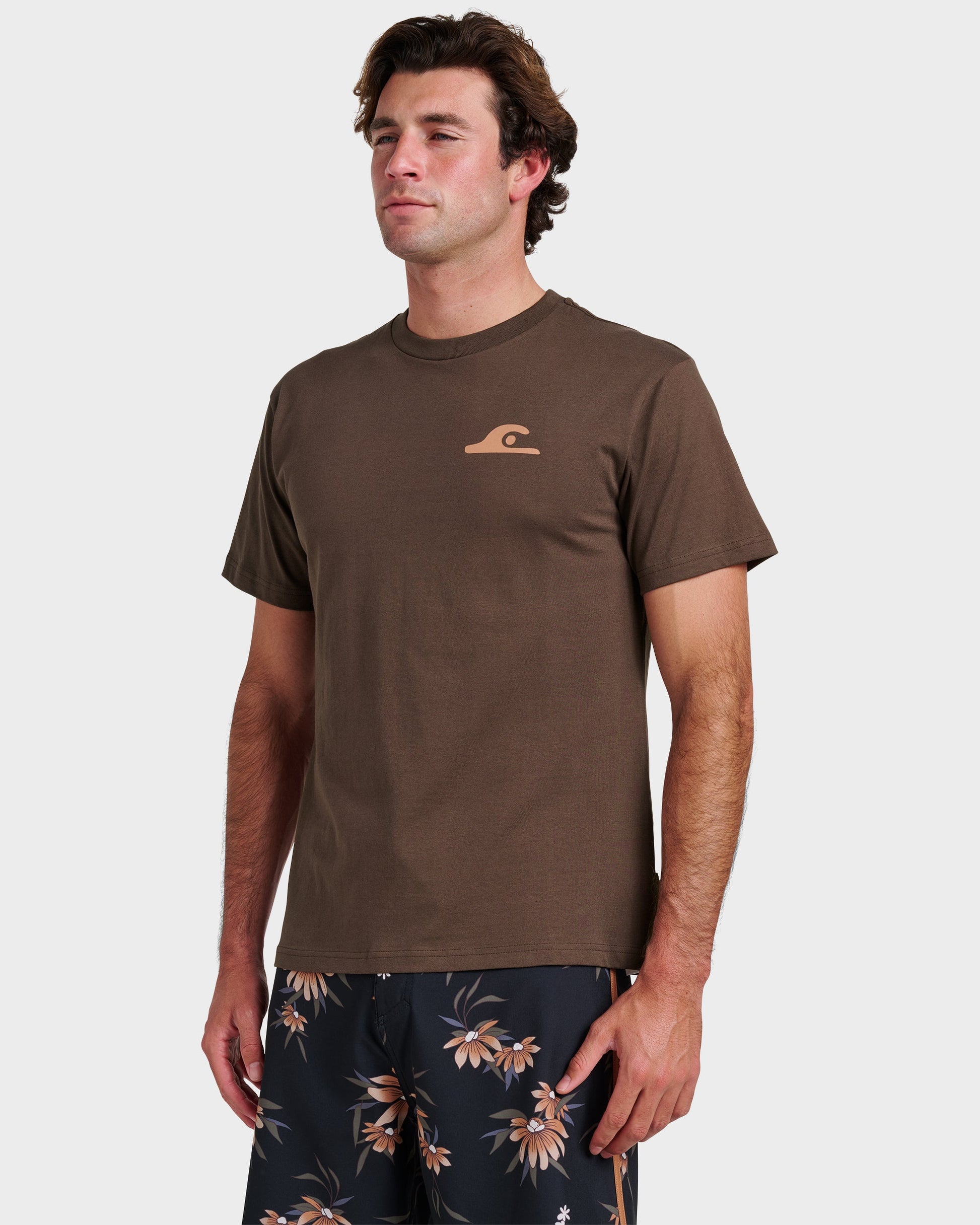 Quick Silver Primitive Scripture Classic T-shirt - Chocolate Brown