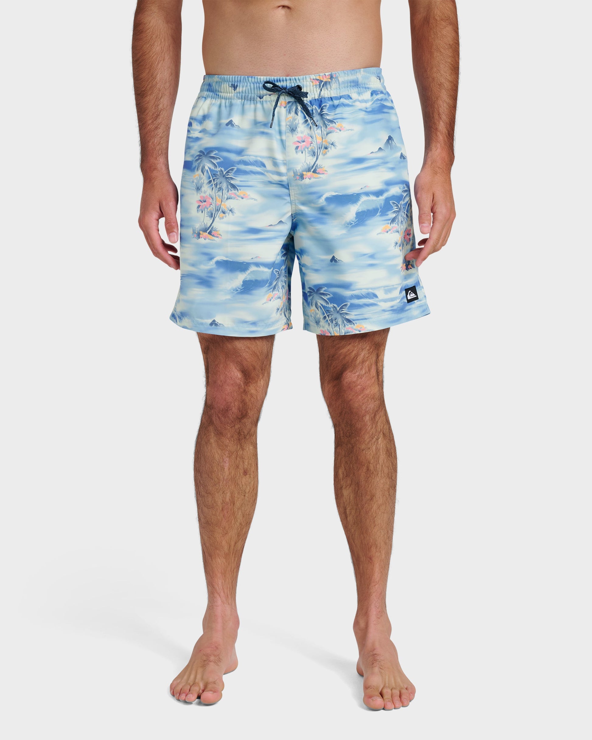 Quick Silver Everyday Tropical Surf 17" Swim Trunks - Total Eclipse