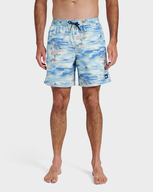 Quick Silver Everyday Tropical Surf 17" Swim Trunks - Total Eclipse