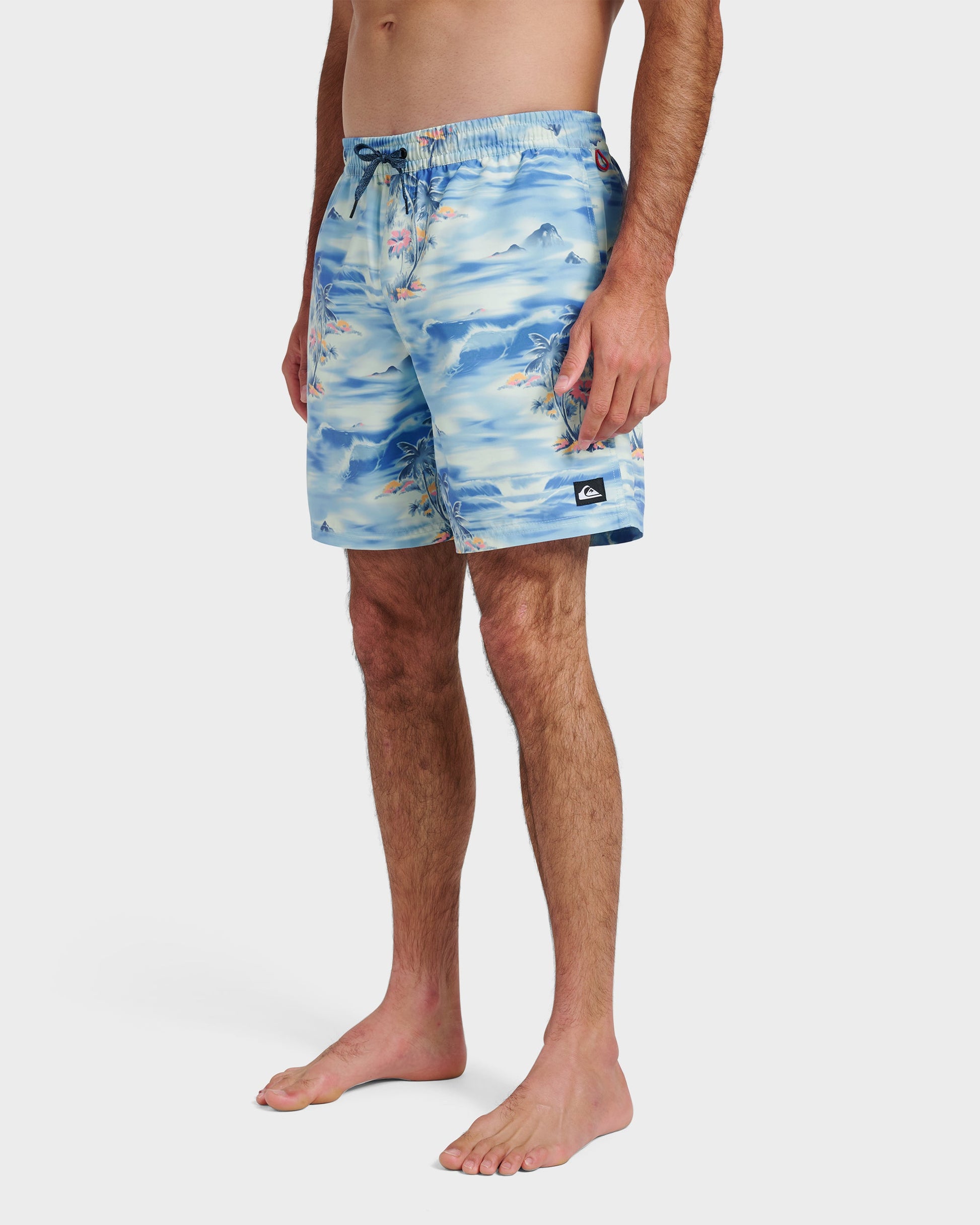 Quick Silver Everyday Tropical Surf 17" Swim Trunks - Total Eclipse