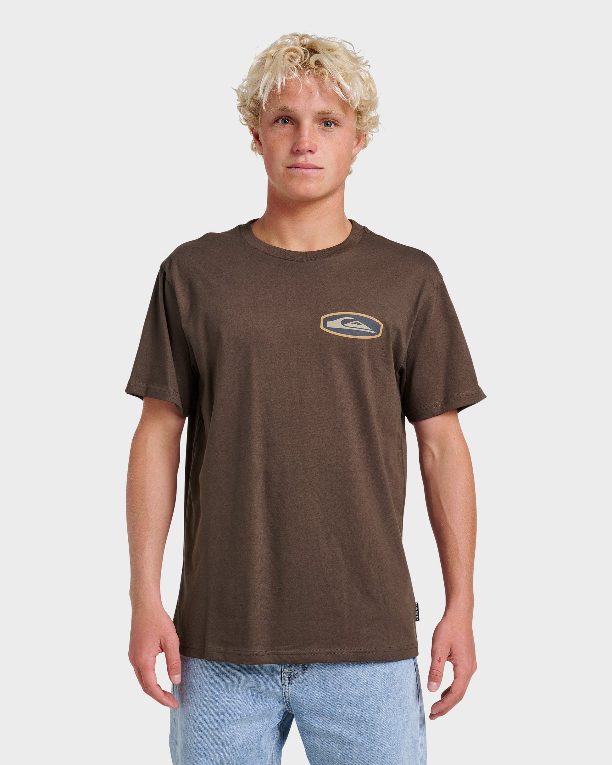 Quick Silver Stadium Emblem Classic T-shirt - Chocolate Brown