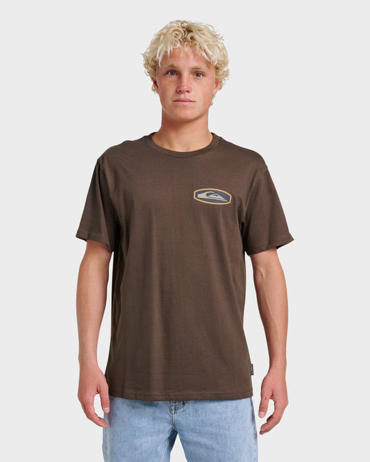 Quick Silver Stadium Emblem Classic T-shirt - Chocolate Brown