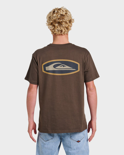 Quick Silver Stadium Emblem Classic T-shirt - Chocolate Brown