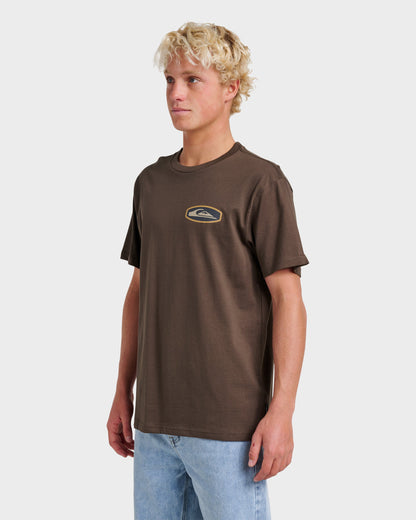 Quick Silver Stadium Emblem Classic T-shirt - Chocolate Brown