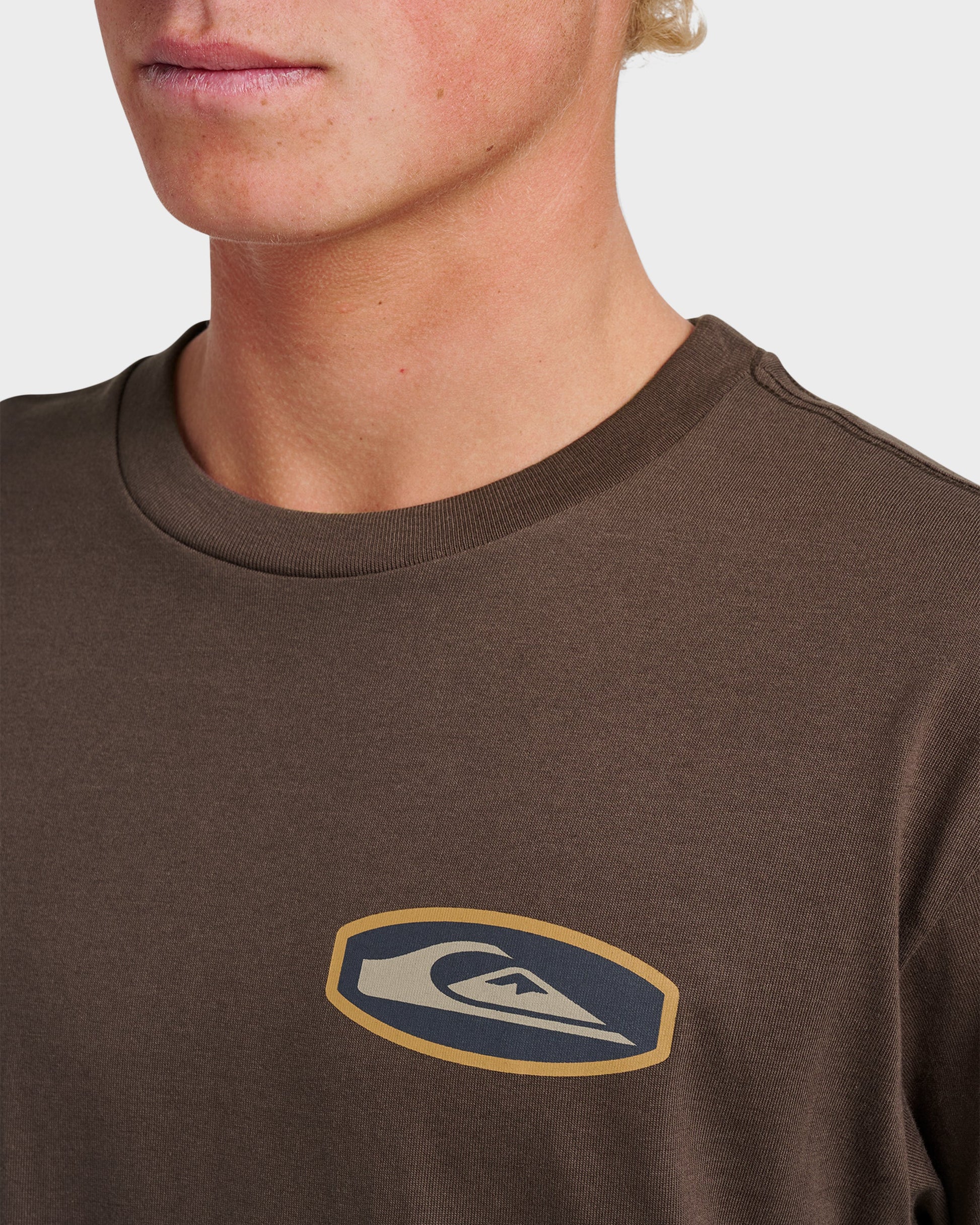 Quick Silver Stadium Emblem Classic T-shirt - Chocolate Brown