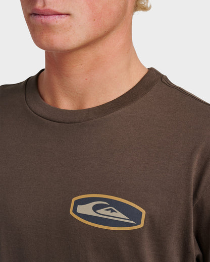 Quick Silver Stadium Emblem Classic T-shirt - Chocolate Brown
