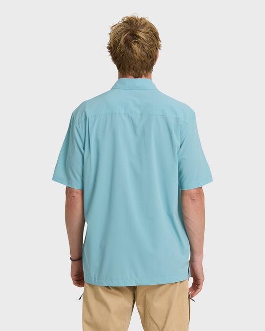 Quick Silver Chaser Short Sleeve Woven Shirt - Reef Waters