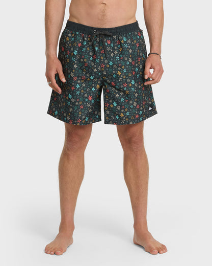 Quick Silver Everyday Ditsy Floral Swim Trunks - Black