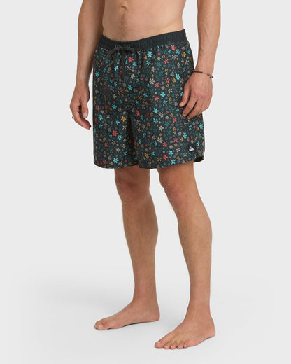 Quick Silver Everyday Ditsy Floral Swim Trunks - Black