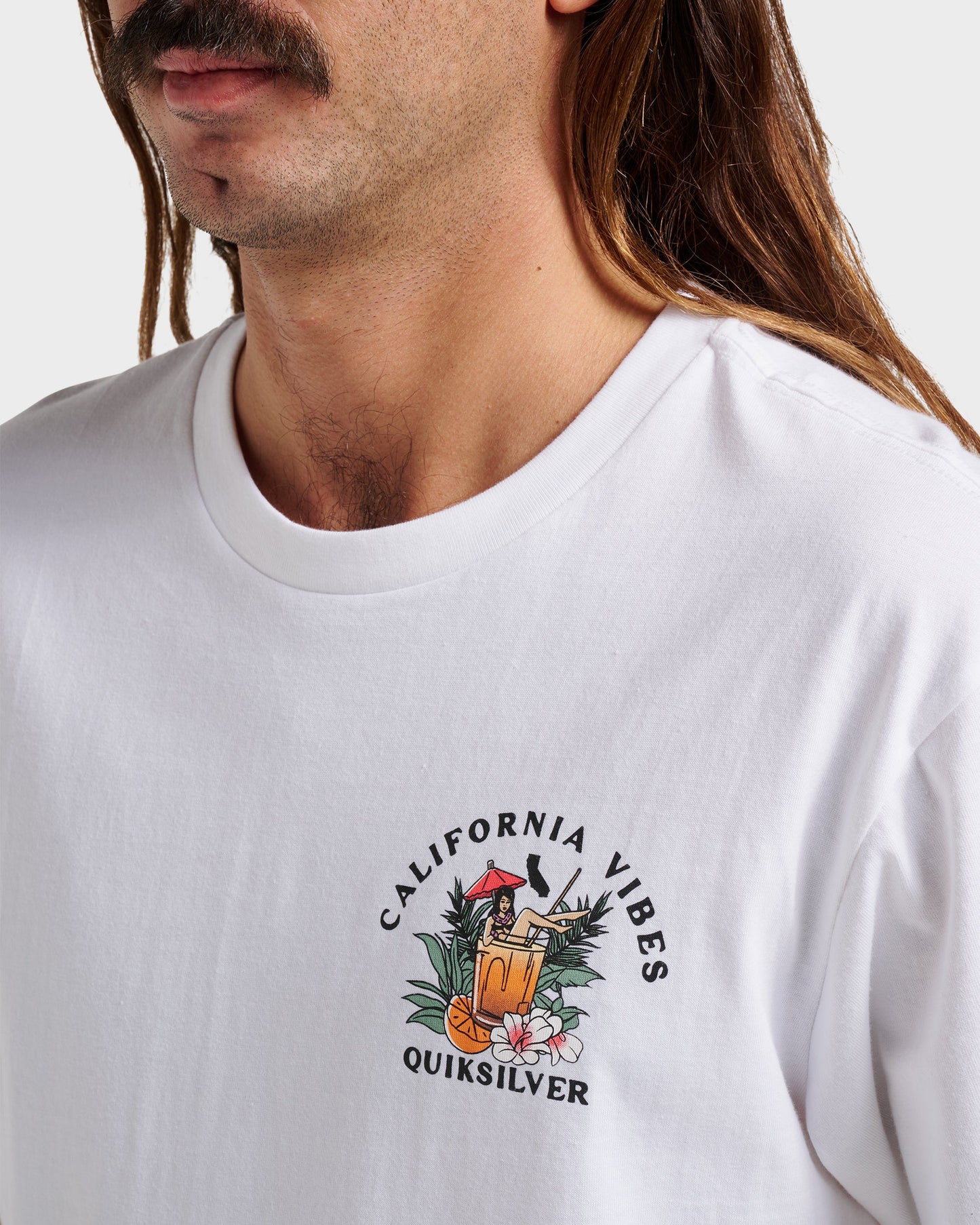 Quick Silver Ca California Vibes Classic T-shirt - White