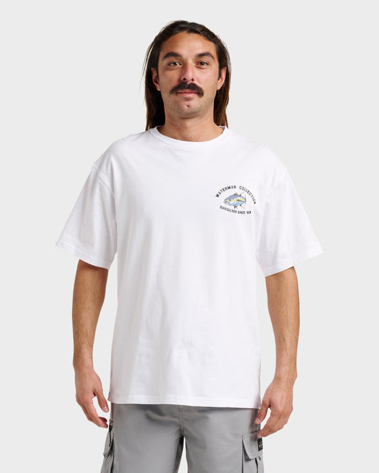 Quick Silver Waterman Double Ahi Classic T-shirt - White