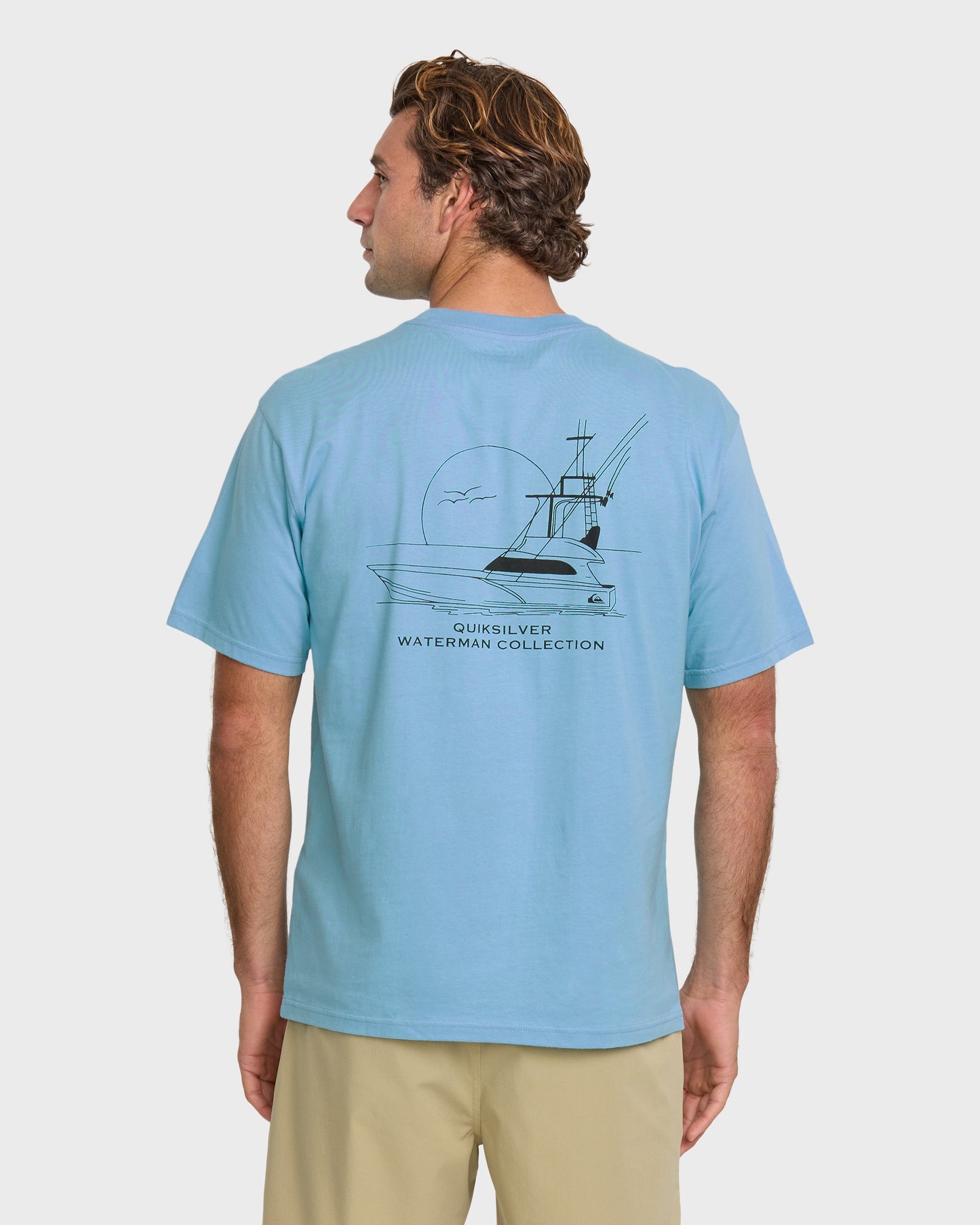 Quick Silver Waterman Fishing Trip Classic T-shirt - Cali Blue