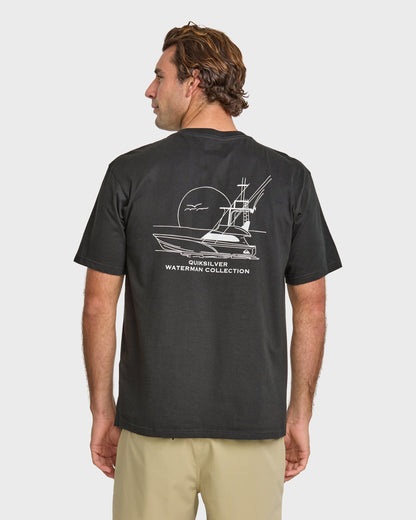 Quick Silver Waterman Fishing Trip Classic T-shirt - Phantom
