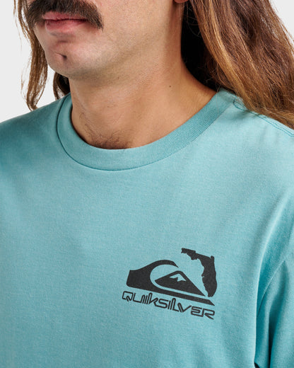Quick Silver Fl Florida Lookout Point Classic T-shirt - Dusty Turquoise Heather