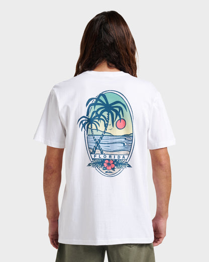 Quick Silver Fl Florida Lookout Point Classic T-shirt - White