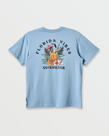 Quick Silver Fl Florida Vibes Classic T-shirt - Ashley Blue Heather