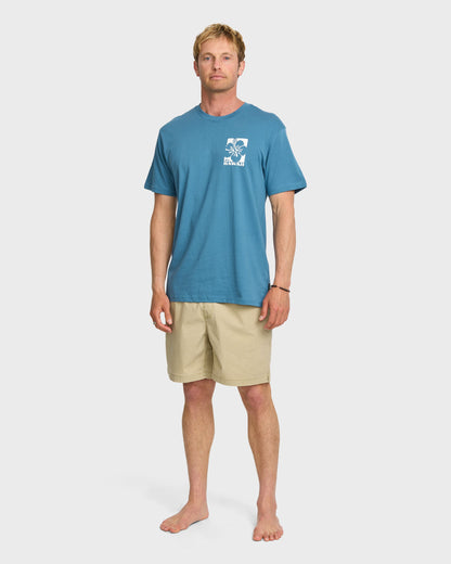 Quick Silver Hi Hibiscus Classic T-shirt - Copen Blue