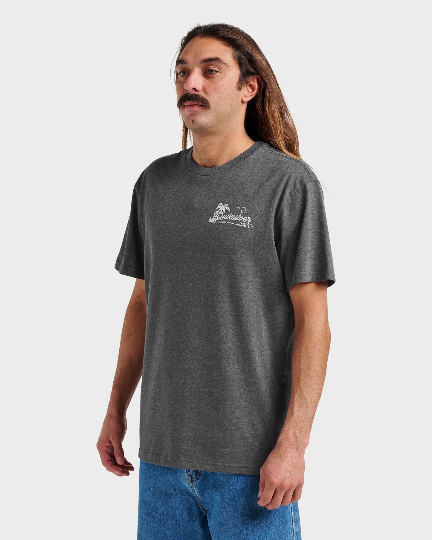 Quick Silver Island Vibin Classic T-shirt - Charcoal Heather