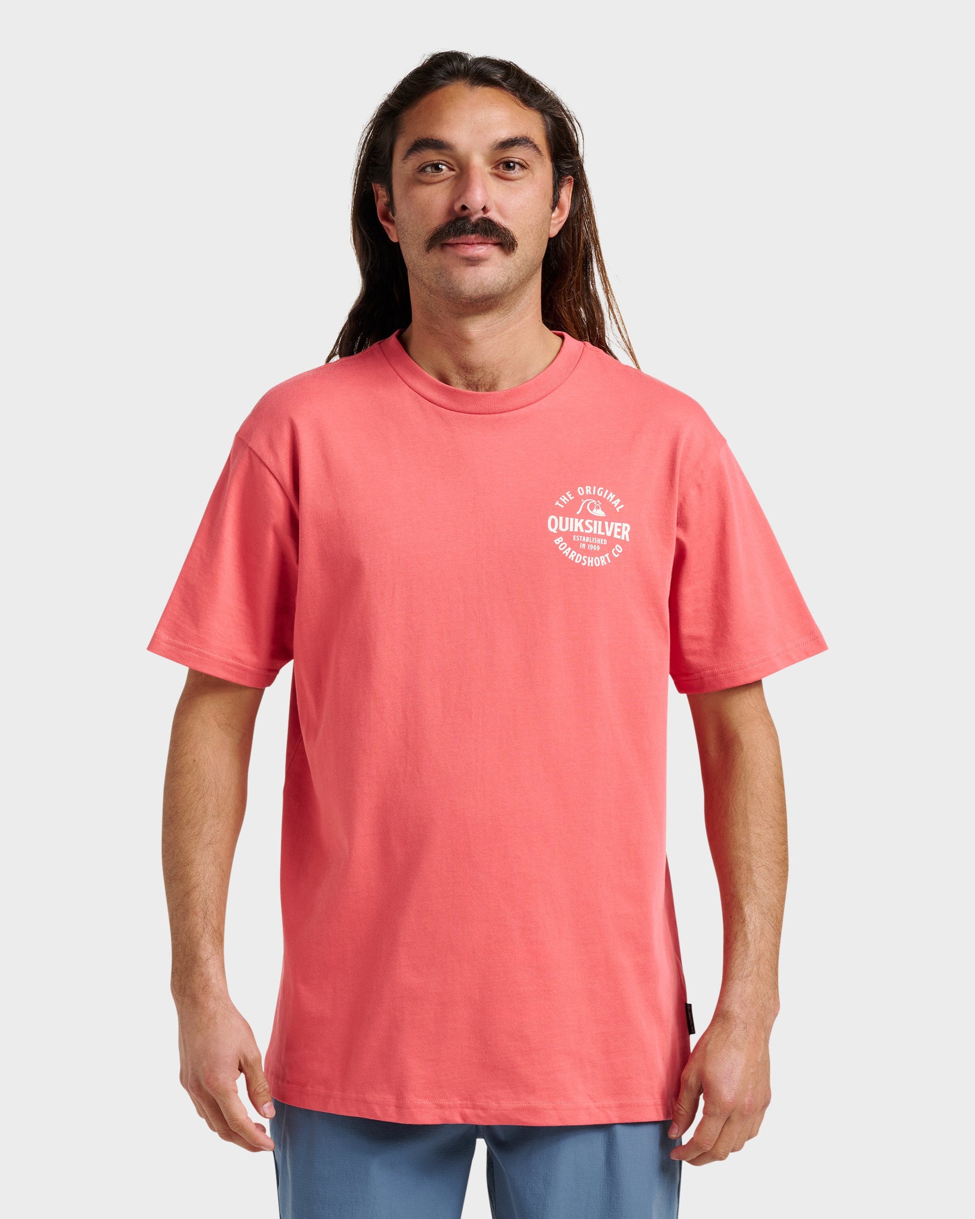 Quick Silver Locked Up Classic T-shirt - Mineral Red