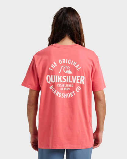 Quick Silver Locked Up Classic T-shirt - Mineral Red