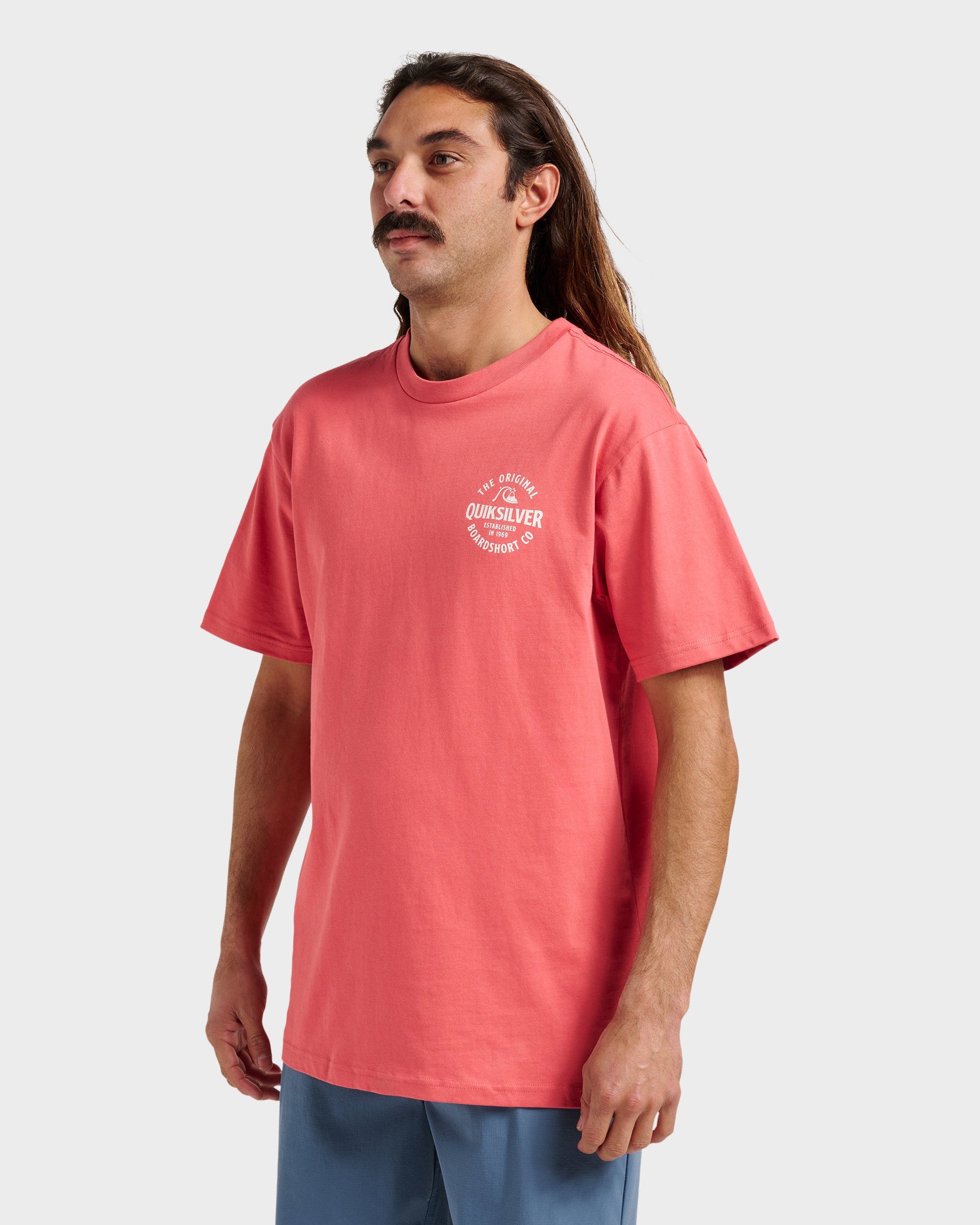 Quick Silver Locked Up Classic T-shirt - Mineral Red