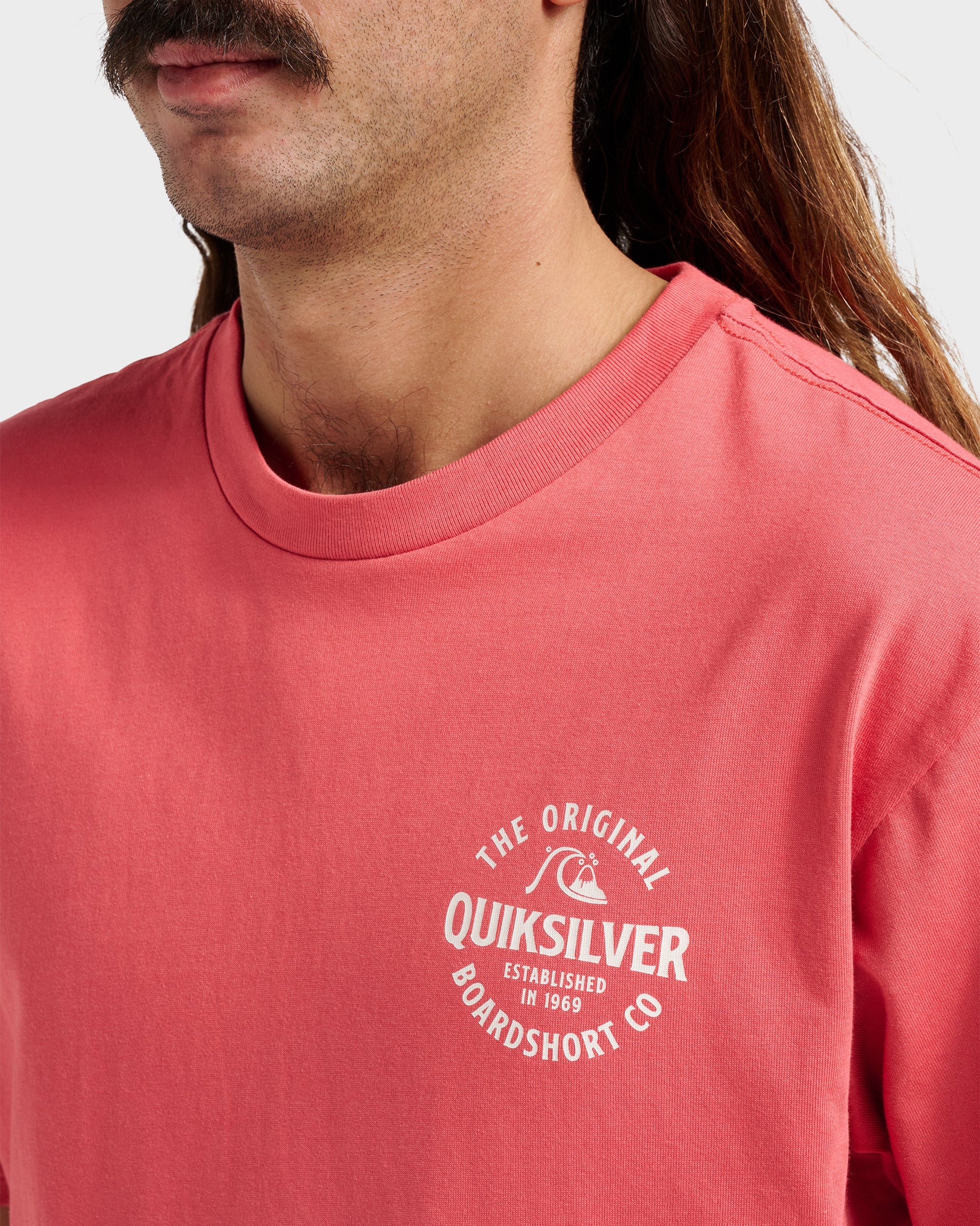 Quick Silver Locked Up Classic T-shirt - Mineral Red