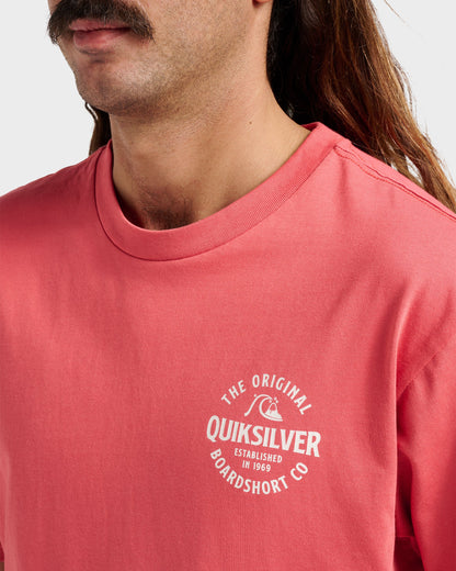 Quick Silver Locked Up Classic T-shirt - Mineral Red