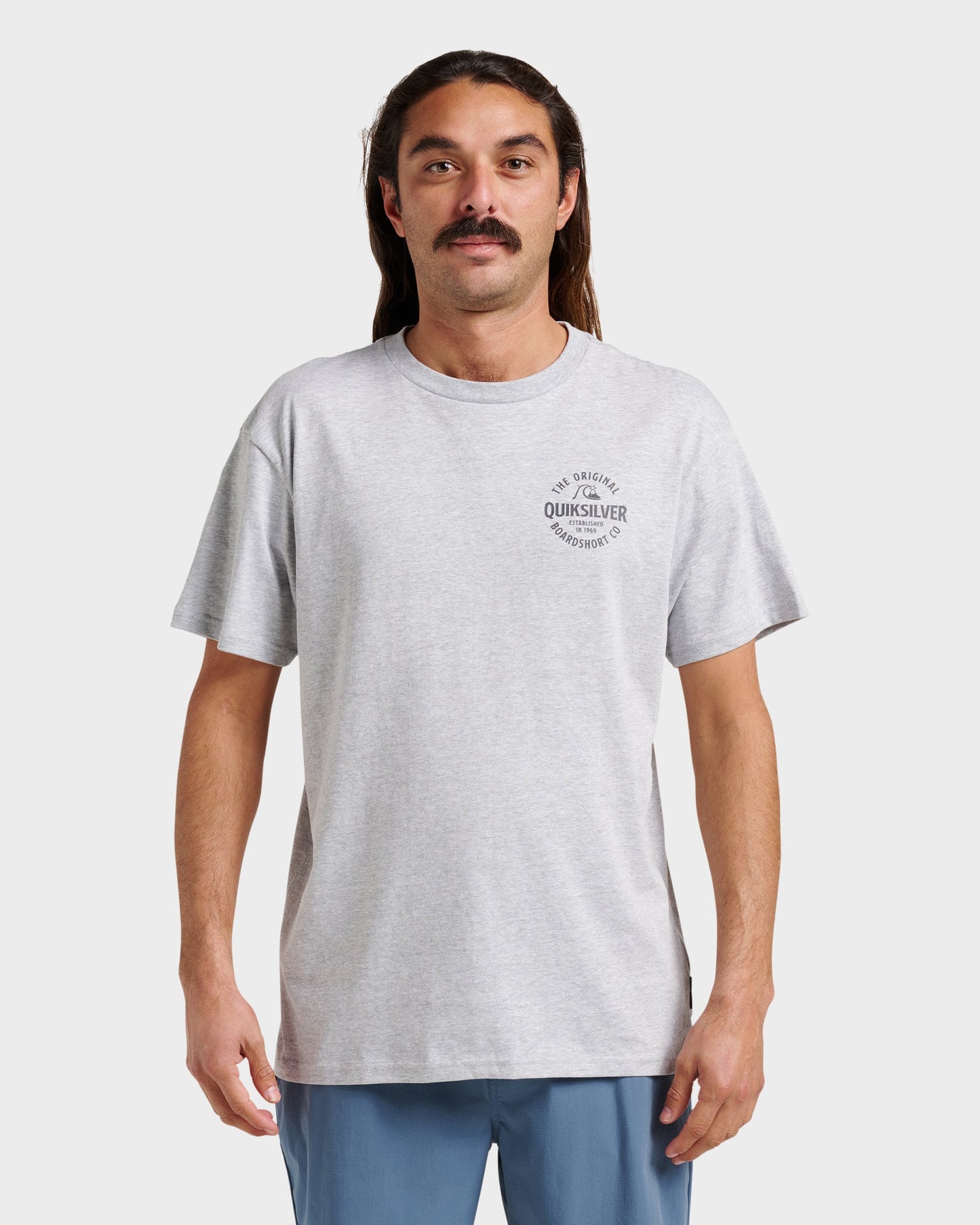 Quick Silver Locked Up Classic T-shirt - Athletic Gray