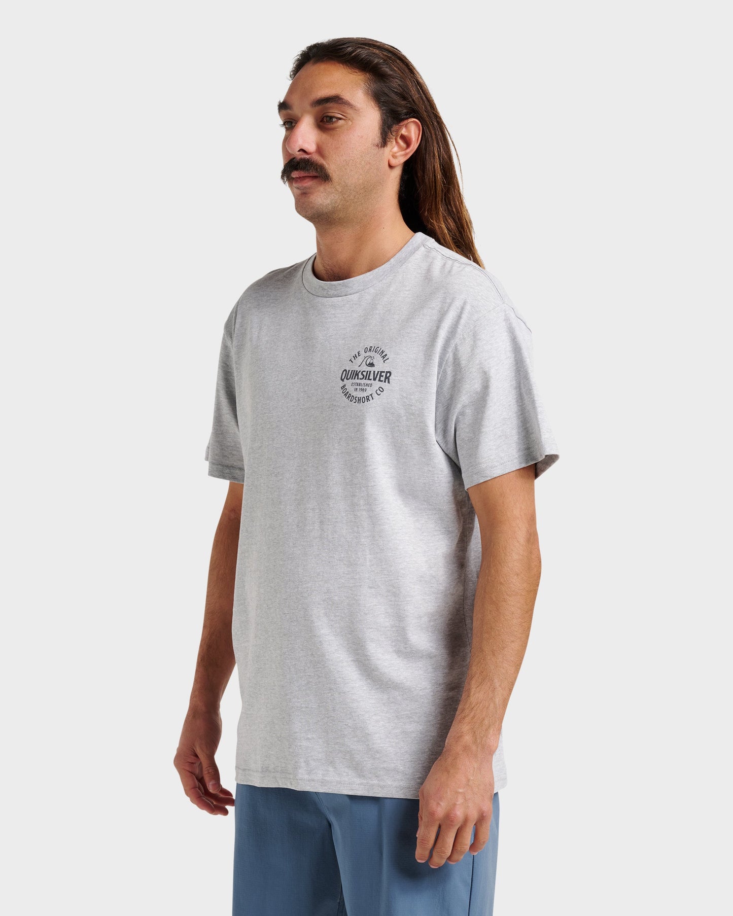 Quick Silver Locked Up Classic T-shirt - Athletic Gray