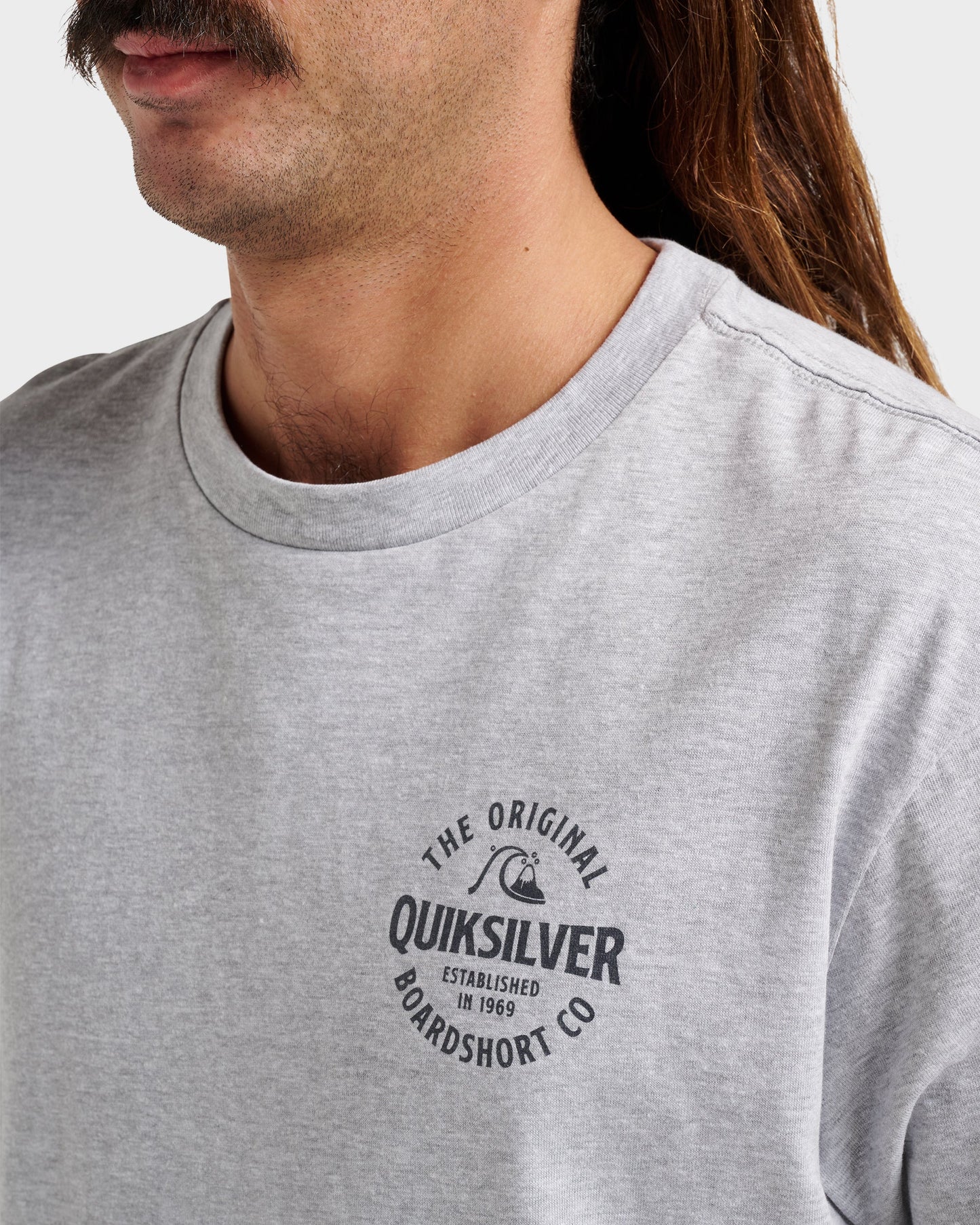 Quick Silver Locked Up Classic T-shirt - Athletic Gray