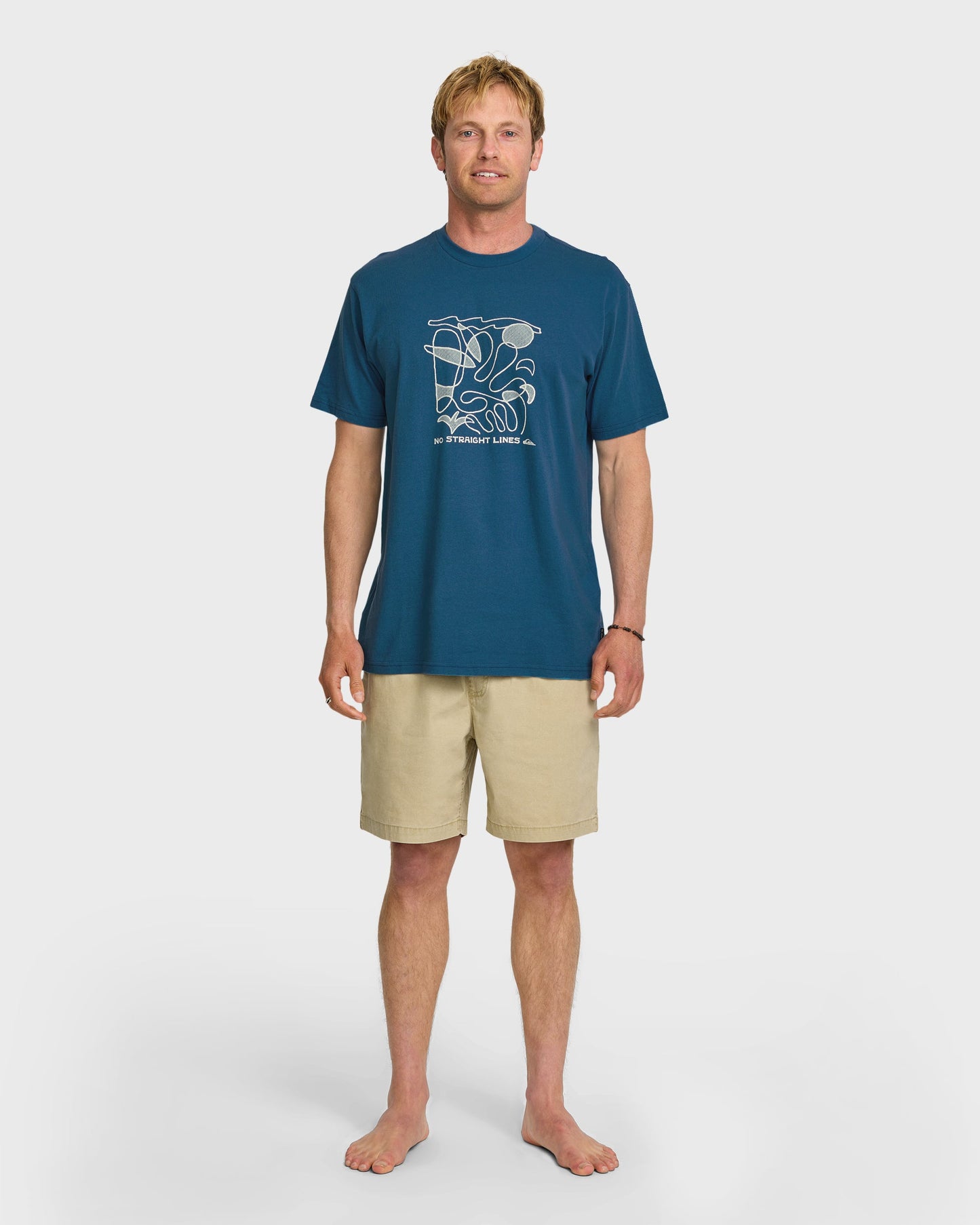 Quick Silver No Straight Lines Stw T-Shirt - Blue Steel
