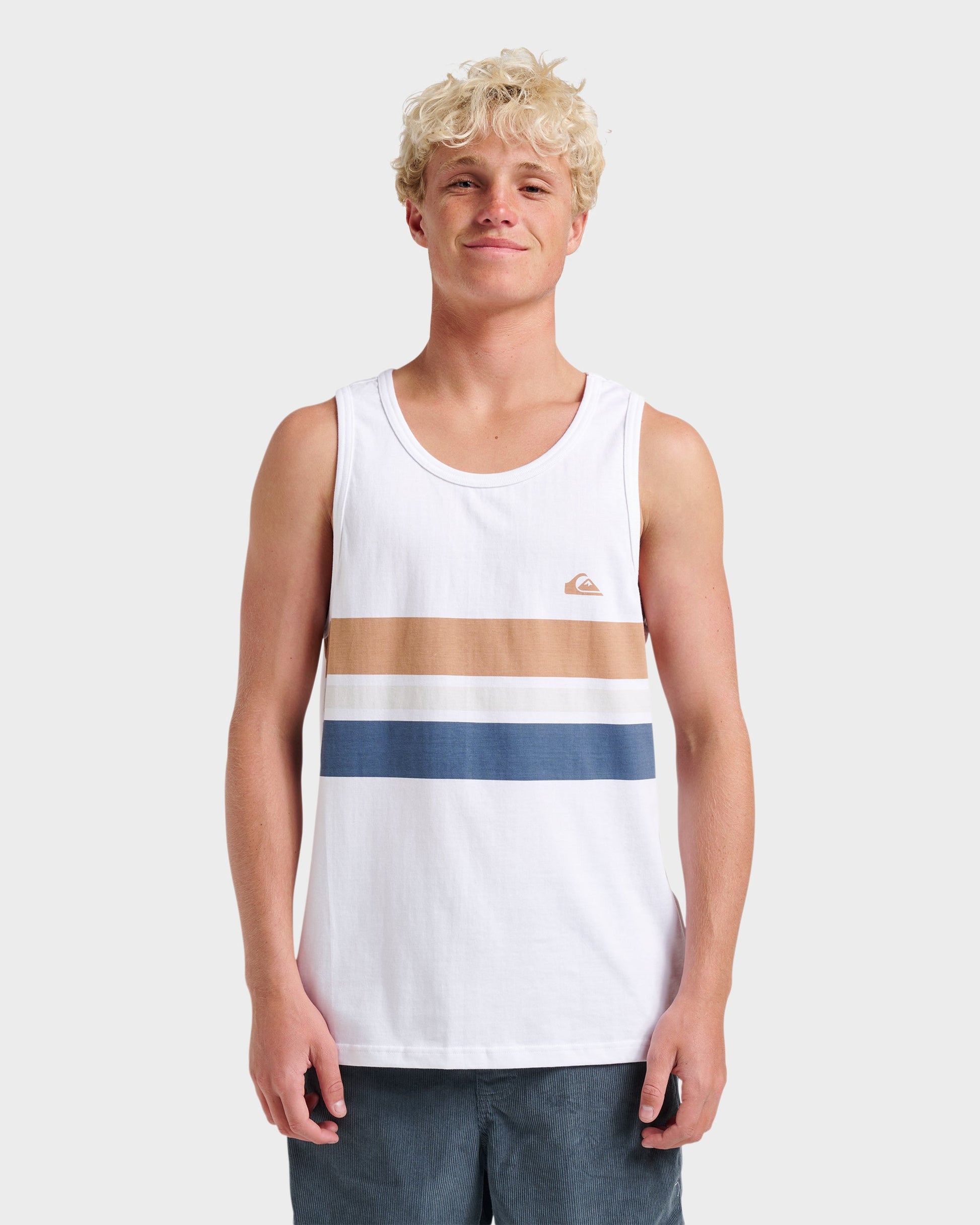 Quick Silver Og Stripe Tank - White
